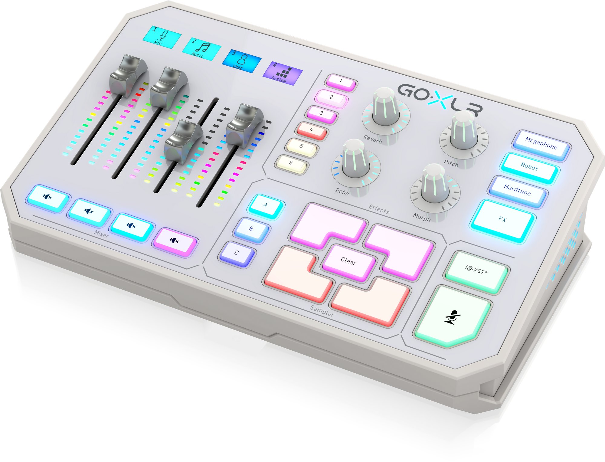 TC HELICIN GOXLR オーディオミキサー TC Helicon GoXLR-WH Broadcaster Platform with 4-Channel Mixer